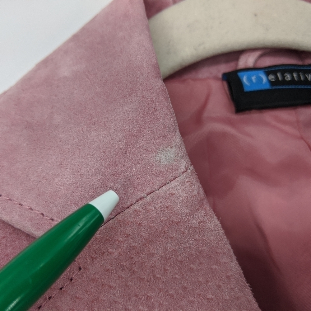 NEW Relativity Pink Salmon Washable Suede Leather - Picture 8 of 11